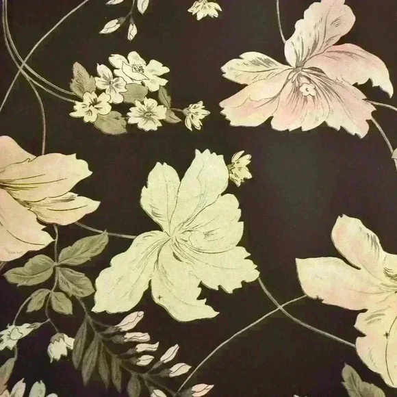 Nine & Co Brown & pink 90s style boho whimsigoth floral midi skirt Size 6 - Picture 3 of 7